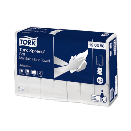 Tork Xpress® 120398 weiche Multifold-Handtücher Advanced H2 2-lagig 25,6cm | Karton (21 Packungen)
