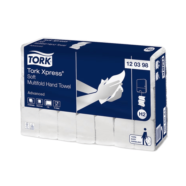 Tork Xpress® 120398 weiche Multifold-Handtücher Advanced H2 2-lagig 25,6cm | Karton (21 Packungen)