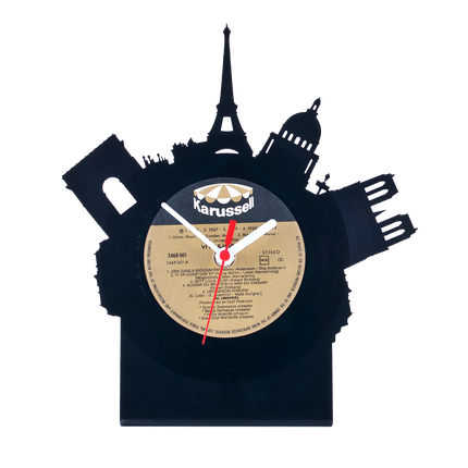 Schallplattentischuhr Paris