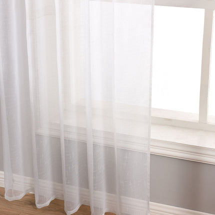 Transparente Gardine Vorhang Schal verdeckte Schlaufen Lurex Garn glänzend (Höhe x Breite cm) 20477