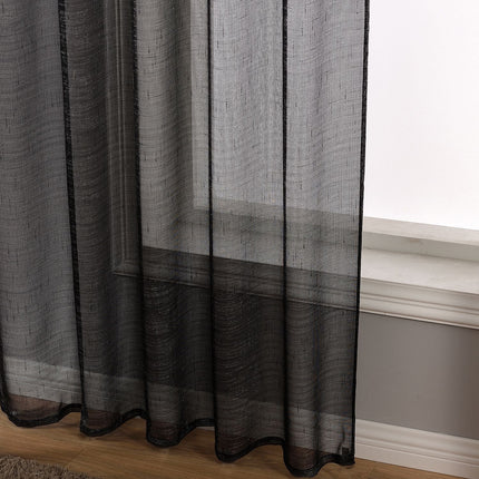Transparente Gardine Vorhang Schal verdeckte Schlaufen Lurex Garn glänzend (Höhe x Breite cm) 20477