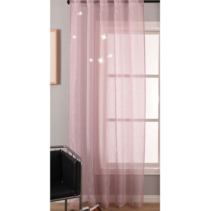 Transparente Gardine Vorhang Schal verdeckte Schlaufen Lurex Garn glänzend (Höhe x Breite cm) 20477