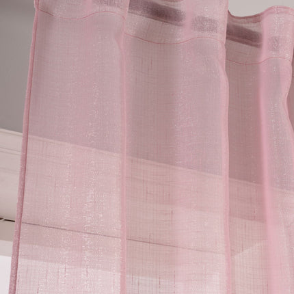 Transparente Gardine Vorhang Schal verdeckte Schlaufen Lurex Garn glänzend (Höhe x Breite cm) 20477