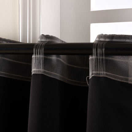 Transparente Gardine Vorhang Schal verdeckte Schlaufen Lurex Garn glänzend (Höhe x Breite cm) 20477