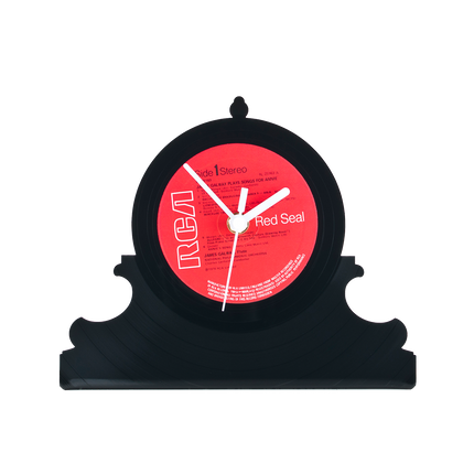 Schallplattentischuhr retro #3