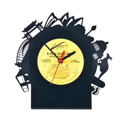 Schallplattentischuhr Sydney