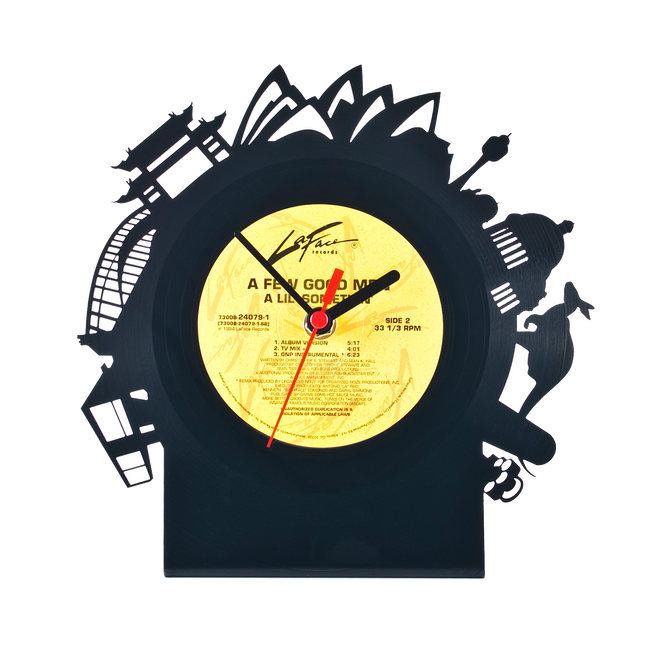 Schallplattentischuhr Sydney