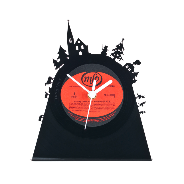 Schallplattenuhr Weihnachten #3