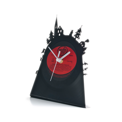 Schallplattentischuhr Weihnachten #1