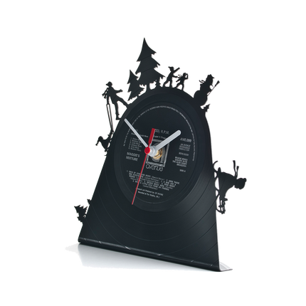 Schallplattentischuhr Snowfun