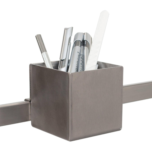 Novocal Utensilienbox Material: Edelstahl - zur Befestigung an der Euroschiene Abmessungen: 80 x 8 | Packung (1 Stück)