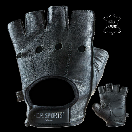 Fitness Handschuhe Echt Leder Premium mit Gel- extra soft- C.P. Sports - F7