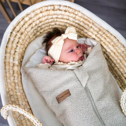 Pucksack Teddystoff Bouclé mitwachsend - Nachhaltiger Babyschlafsack