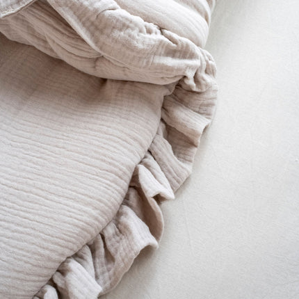 Babyschlafsack Cuddly Musselin mit Schleifen - ganzjähriger Puckschlafsack