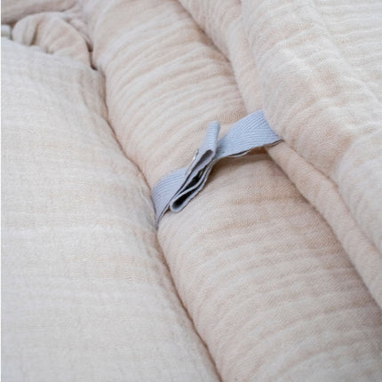 Babyschlafsack Cuddly Musselin mit Schleifen - ganzjähriger Puckschlafsack