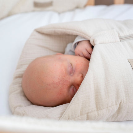 Pucksack Musselin mitwachsend - Ganzjahresschlafsack wärmend & atmungsaktiv