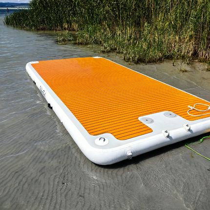 yourFloat aufblasbare Badeplattform Schwimmplattform Schwimminsel Badeinsel 4 m x 2 m x 0,2 m