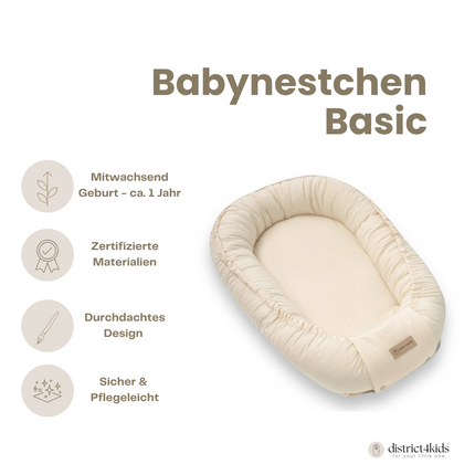 Babynestchen Baumwolle – Kuscheliger Baby-Kokon