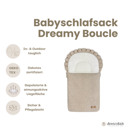 Babyschlafsack Dreamy Teddy Bouclé - kuscheliger Ganzjahreschlafsack