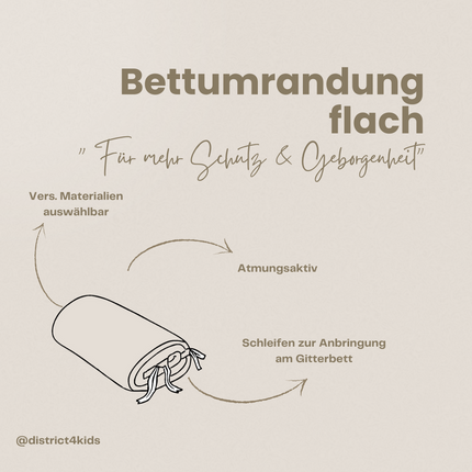 Bettumrandung Cord – Moderne & kuschelige Umrandung für Babybett & Beistellbett