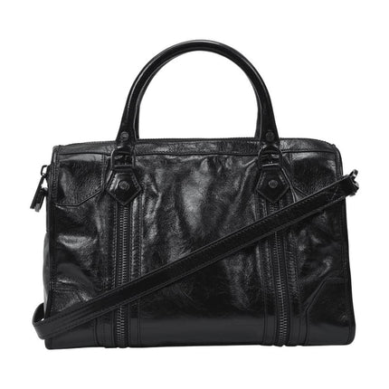 Tasche Sunny Medium aus schwarzem Leder