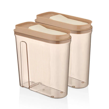 Luks Vorratsbehälter-Set Şeffaf Bakır 2x4 Liter