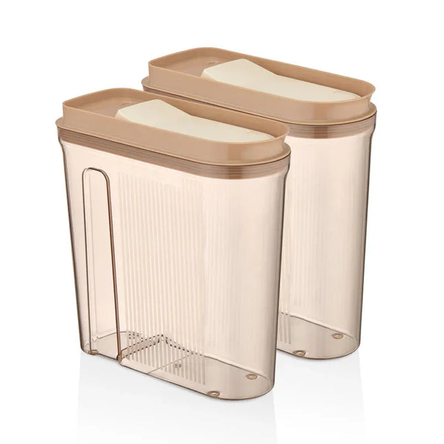 Luks Vorratsbehälter-Set Şeffaf Bakır 2x4 Liter