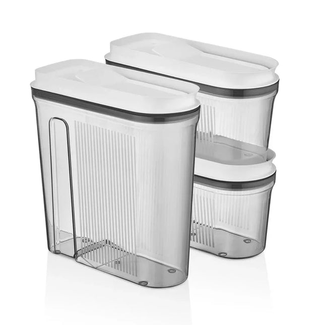 Luks Vorratsbehälter-Set Şeffaf Füme 3-teilig (4L+2L+2L)