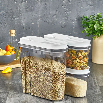 Luks Vorratsbehälter-Set Şeffaf Füme 3-teilig (4L+2L+2L)