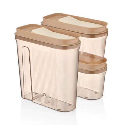 Luks Vorratsbehälter-Set Şeffaf Bakır 3-teilig (4L+2L+2L)