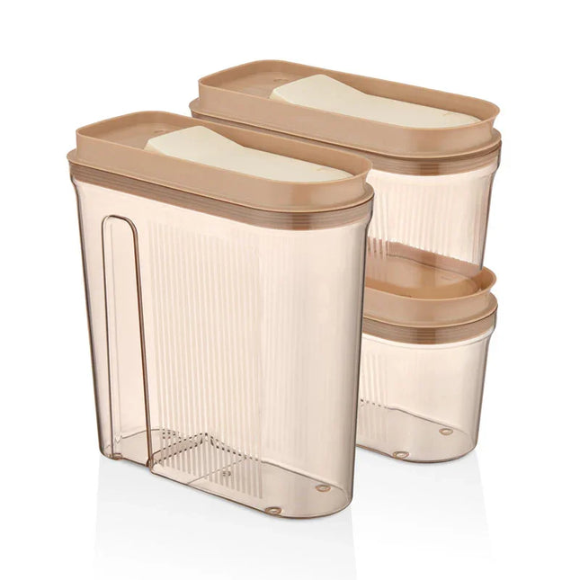 Luks Vorratsbehälter-Set Şeffaf Bakır 3-teilig (4L+2L+2L)