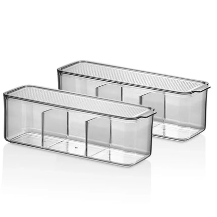 Mina Organizer Plastik Regal Şeffaf Füme 2x2500ml (mit Deckel)