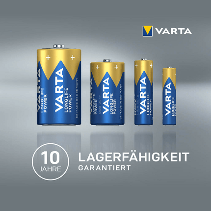 Varta Longlife Power 9V E-Block 4922 MN1604 Batterie - 1 Stück | Packung (1 Stück)