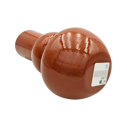 Vase Blumenvase XXL Dekovase Metallvase Beige Braun 38x25 Retro Blumengefäß