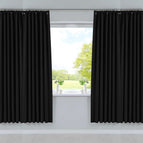 Schwarz / 4er Set HxB 200x130 cm