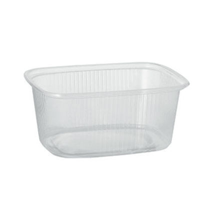 Starpak 100 Verpackungsbecher, PP eckig transparent