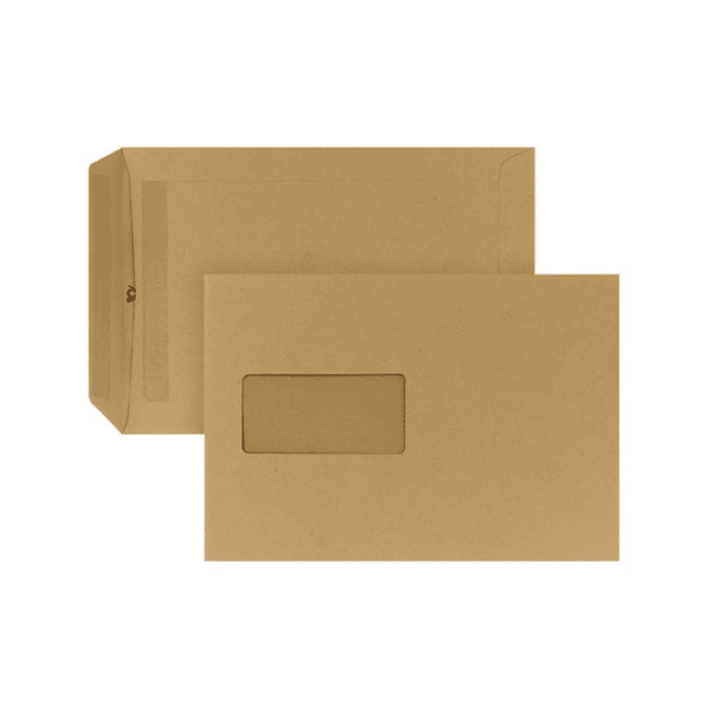 Versandtasche C5 162x229mm selbstklebend, 90g braun Natron - 500 Stk.