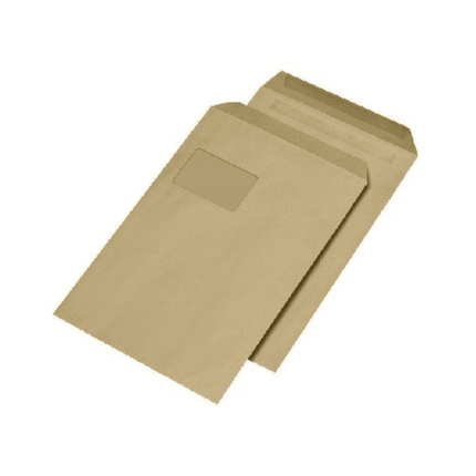 Versandtasche C4 229x324mm selbstklebend, 90g braun Natron - 250 Stk.