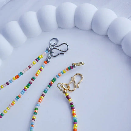 Perlenkette Regenbogen Boho