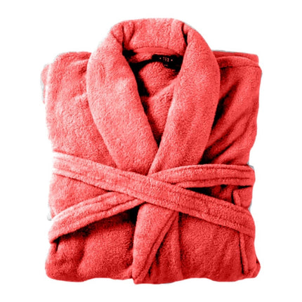 Bademantel flauschig » Saunamantel in Teddy-Plüsch Qualität » leichter/dünner Morgenmantel 100 cm lang » unisex
