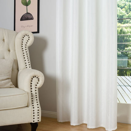Vorhang Jacquard Deko Gardine Ösen feine Musterung blickdicht lichdurchlässig (Höhe x Breite cm) 20480