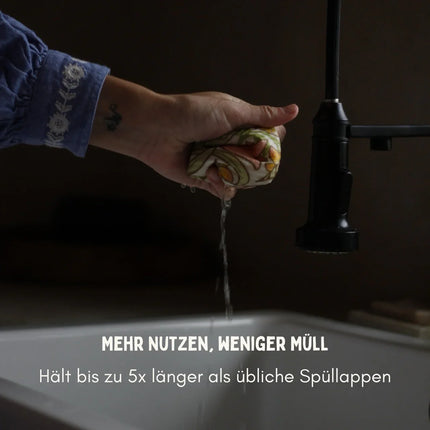 5x Art Spültücher bedruckt Set - William Morris Green Edition