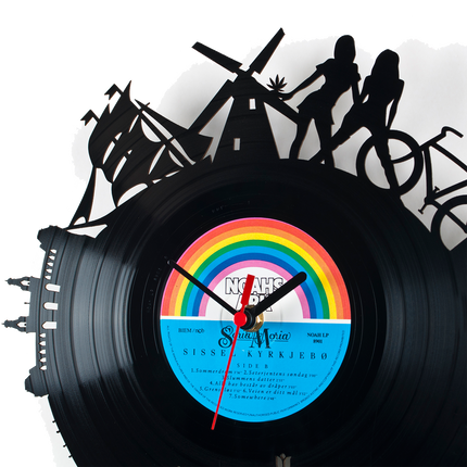 Schallplattenuhr Holland