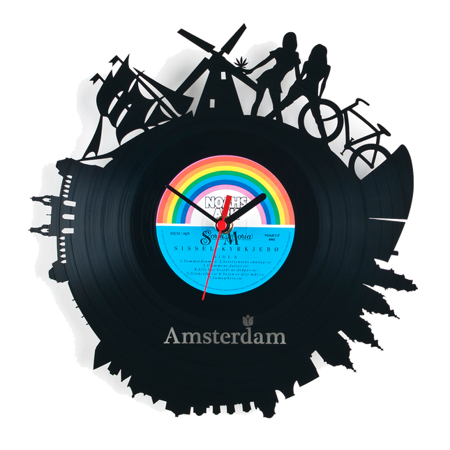 Schallplattenuhr Holland