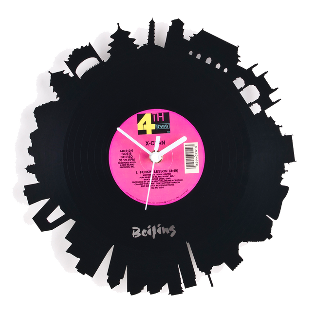 Schallplattenuhr Beijing