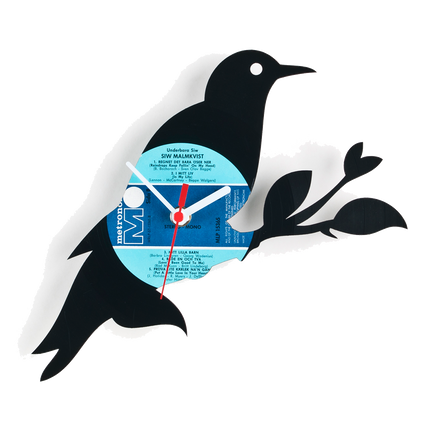 Schallplattenuhr Vogel