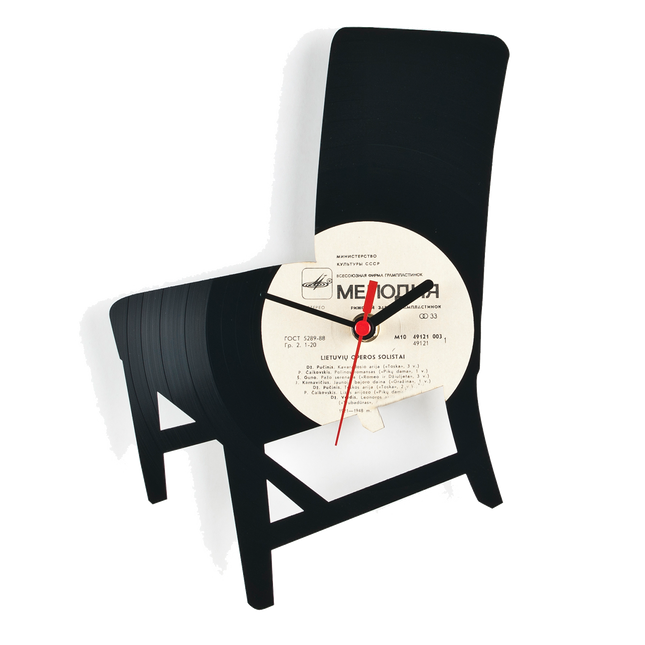Schallplattenuhr Stuhl