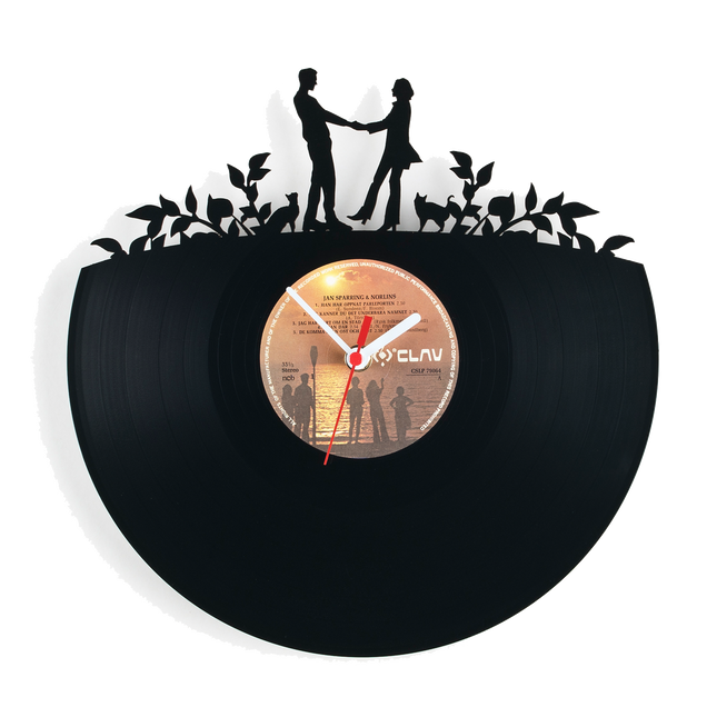 Schallplattenuhr Verliebte