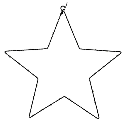 Stern LED warmweiß Weihnachtsstern schwarz Metallstern Batterie Timer Ø 40 cm