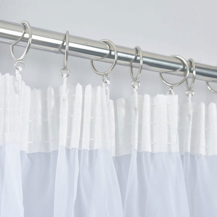 Weiße Voile Gardine dicht gewebt transparent Bleibandabschluss Tunneldurchzug 8 cm Gardinenband maschinenwaschbar verschiedene Größen 610011N